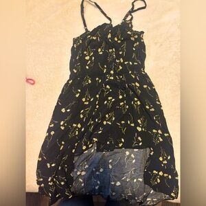 Black Floral Sundress for Kids